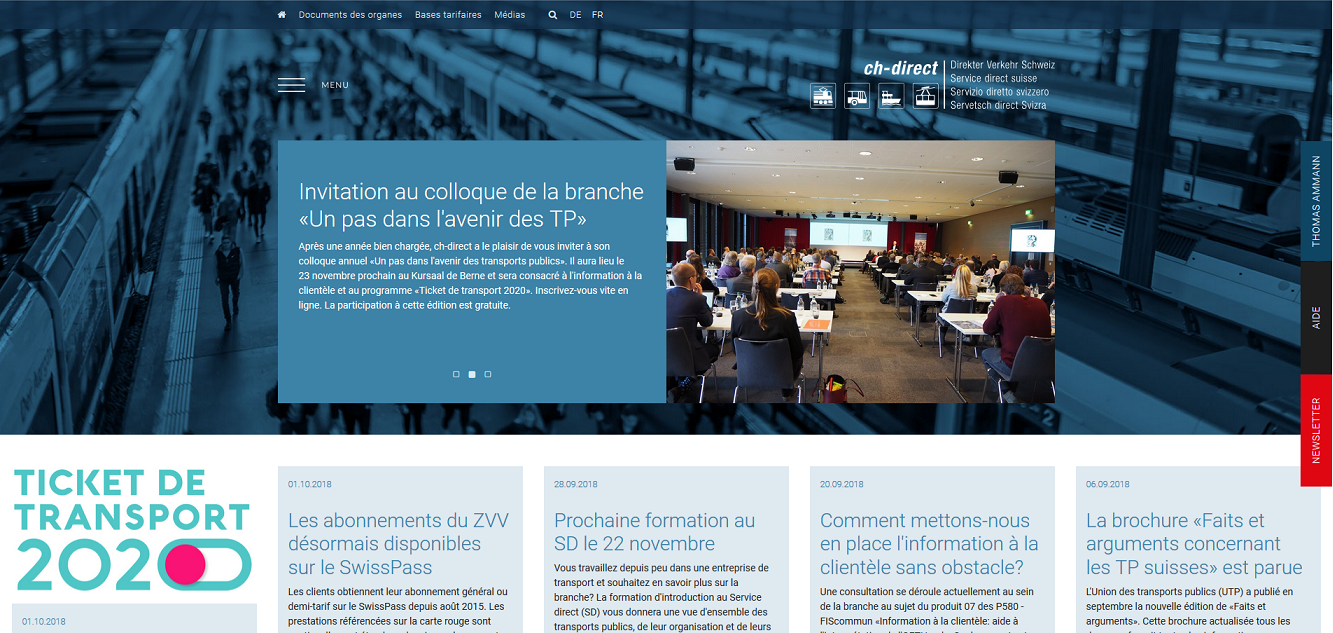 De nouveaux atours pour ch-direct.org